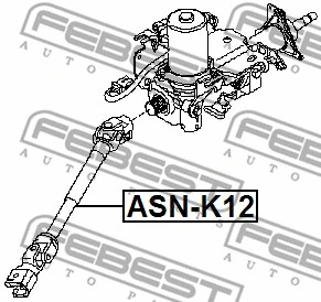ASN-K12 FEBEST Вал сошки рулевого управления (фото 2)