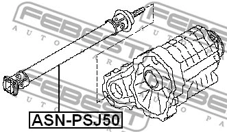 ASN-PSJ50 FEBEST Карданный вал, главная передача (фото 2)