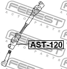 AST-120 FEBEST Вал сошки рулевого управления (фото 2)