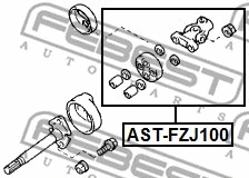 AST-FZJ100 FEBEST Вал сошки рулевого управления (фото 2)