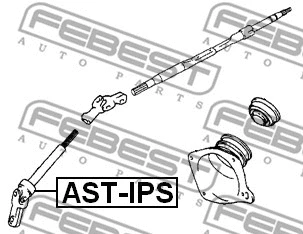 AST-IPS FEBEST Вал сошки рулевого управления (фото 2)