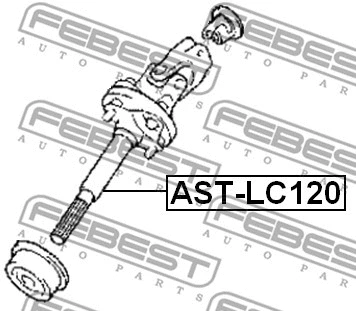 AST-LC120 FEBEST Вал сошки рулевого управления (фото 2)
