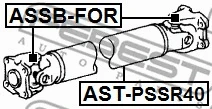 AST-PSSR40 FEBEST Карданный вал, главная передача (фото 2)