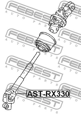 AST-RX330 FEBEST Вал сошки рулевого управления (фото 2)