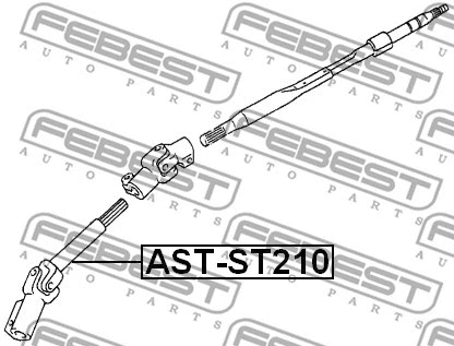 AST-ST210 FEBEST Вал сошки рулевого управления (фото 2)