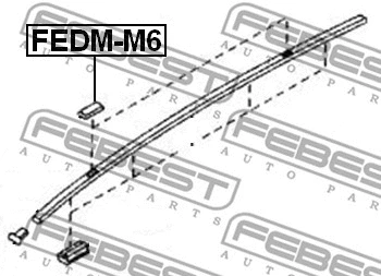 FEDM-M6 FEBEST Облицовка / защитная накладка, боковина (фото 2)