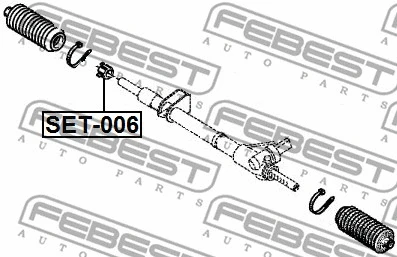 SET-006 FEBEST Ремкомплект, рулевой механизм (фото 2)