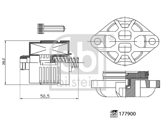 177900 FEBI Гидравл. фильтр, полный привод с многодисковым сцеплением (фото 1)
