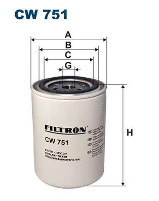 CW751 FILTRON Фильтр охлаждающей жидкости (фото 1)