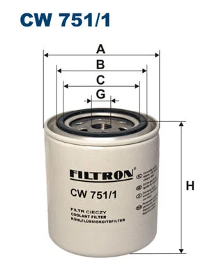 CW751/1 FILTRON Фильтр охлаждающей жидкости (фото 1)