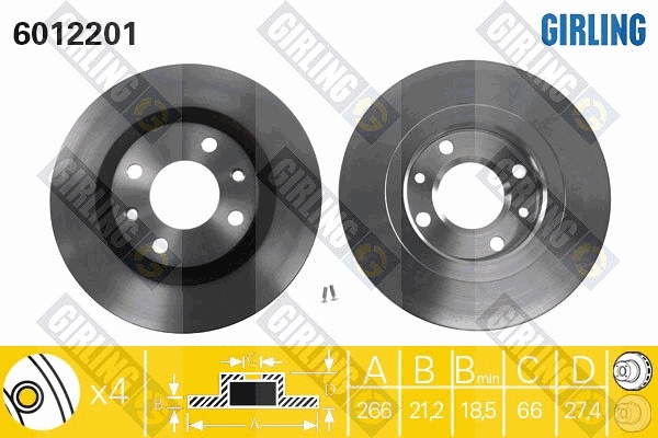 6410383 GIRLING Комплект тормозов, дисковый тормозной механизм (фото 2)