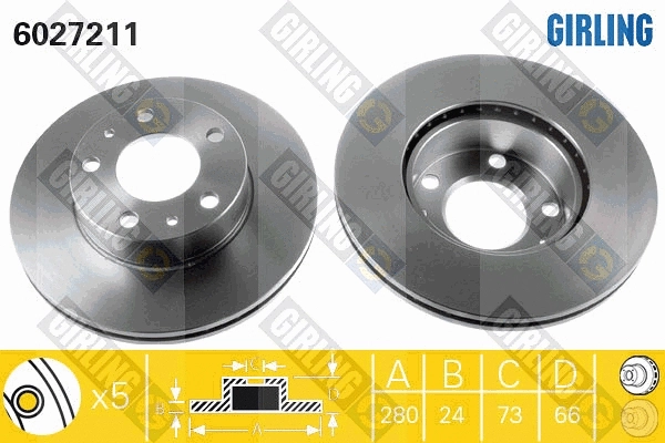 6411301 GIRLING Комплект тормозов, дисковый тормозной механизм (фото 2)