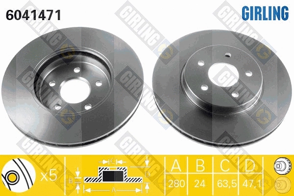 6411604 GIRLING Комплект тормозов, дисковый тормозной механизм (фото 2)