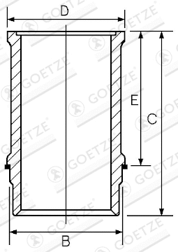 14-636730-00DL GOETZE Гильза цилиндра (фото 1)