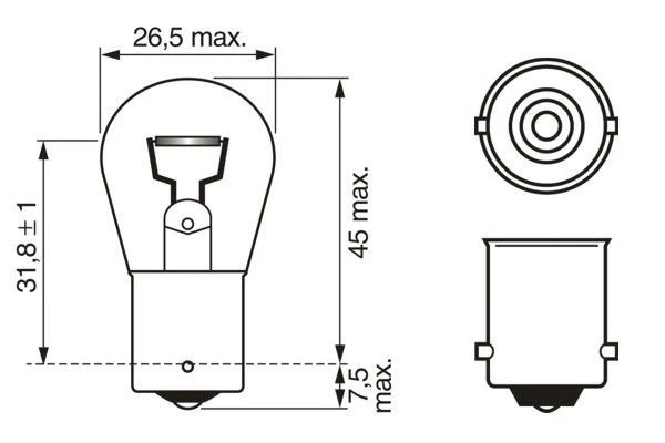 1 987 301 050 BOSCH Лампа накаливания, фонарь указателя поворота (фото 11)