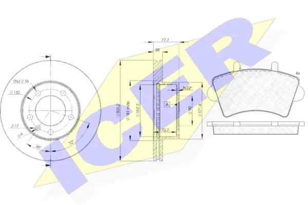 31442-6848 ICER Комплект тормозов, дисковый тормозной механизм (фото 1)