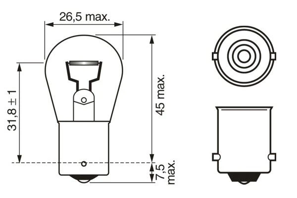 1 987 302 201 BOSCH Лампа накаливания, фонарь указателя поворота (фото 8)