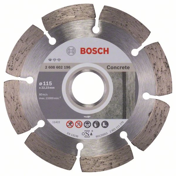 2608602196 BOSCH Круг алмазный 115х22 мм Standard for Concrete (фото 4)