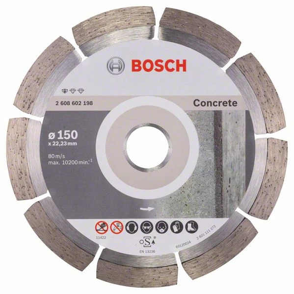 2608602198 BOSCH Круг алмазный 150х22 мм Standard for Concrete (фото 4)