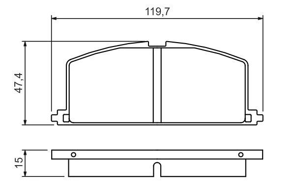 0 986 468 701 BOSCH Комплект тормозных колодок, дисковый тормоз (фото 8)