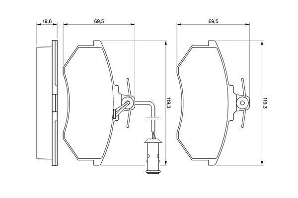 0 986 466 693 BOSCH Комплект тормозных колодок, дисковый тормоз (фото 8)