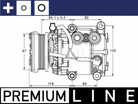 ACP 106 000P KNECHT/MAHLE Компрессор, кондиционер (фото 2)