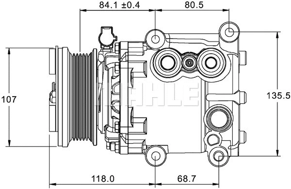 ACP 1336 000P KNECHT/MAHLE Компрессор, кондиционер (фото 1)