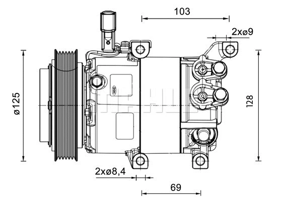 ACP 1458 000P KNECHT/MAHLE Компрессор, кондиционер (фото 1)