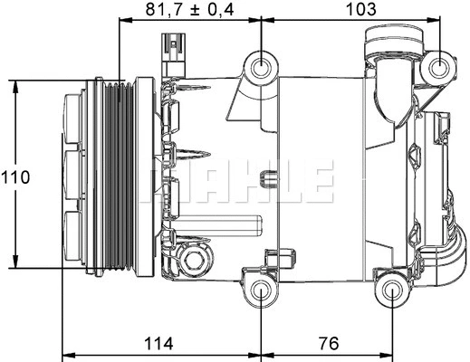 ACP 866 000P KNECHT/MAHLE Компрессор, кондиционер (фото 3)