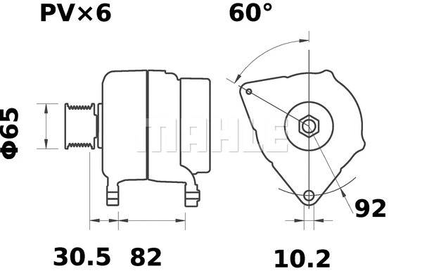 MG 10 KNECHT/MAHLE Генератор (фото 2)