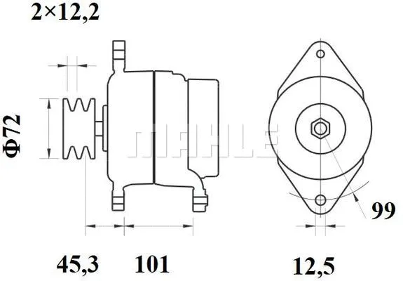 MG 103 KNECHT/MAHLE Генератор (фото 3)