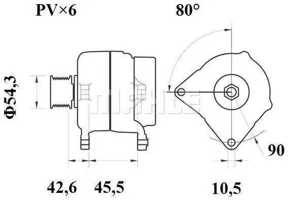 MG 1068 KNECHT/MAHLE Генератор (фото 2)