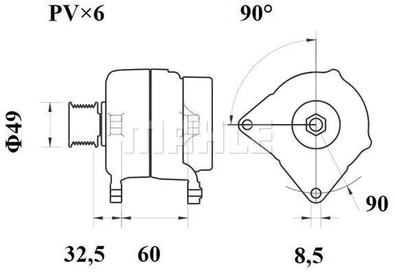 MG 1072 KNECHT/MAHLE Генератор (фото 2)