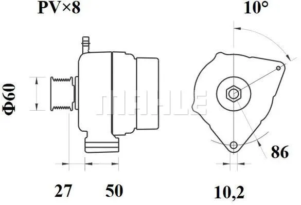 MG 108 KNECHT/MAHLE Генератор (фото 3)