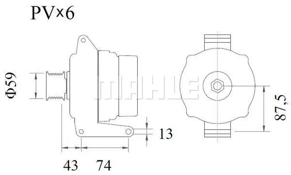 MG 1084 KNECHT/MAHLE Генератор (фото 2)