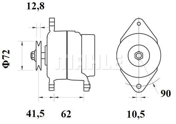 MG 1134 KNECHT/MAHLE Генератор (фото 1)