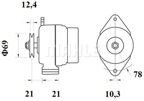 MG 1140 KNECHT/MAHLE Генератор (фото 1)