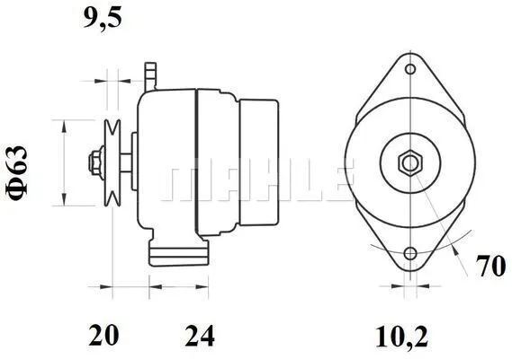 MG 1145 KNECHT/MAHLE Генератор (фото 1)