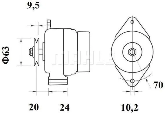 MG 1146 KNECHT/MAHLE Генератор (фото 1)