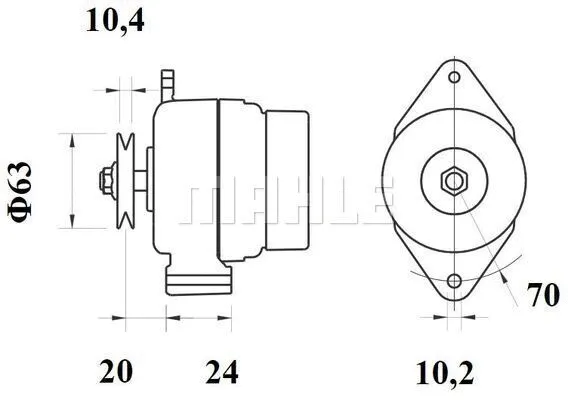 MG 1151 KNECHT/MAHLE Генератор (фото 1)