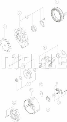 MG 124 KNECHT/MAHLE Генератор (фото 1)