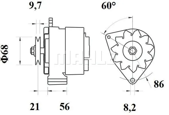 MG 124 KNECHT/MAHLE Генератор (фото 3)