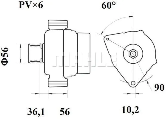 MG 157 KNECHT/MAHLE Генератор (фото 3)