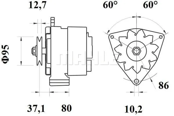 MG 158 KNECHT/MAHLE Генератор (фото 3)