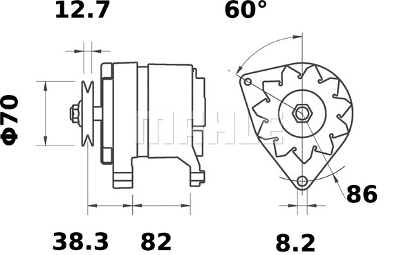 MG 161 KNECHT/MAHLE Генератор (фото 2)