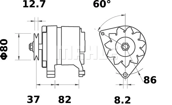 MG 176 KNECHT/MAHLE Генератор (фото 2)