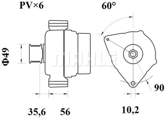 MG 19 KNECHT/MAHLE Генератор (фото 3)