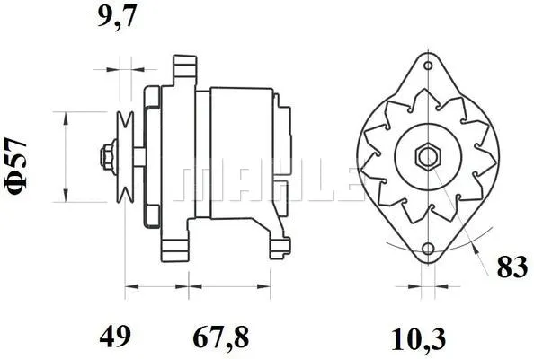 MG 190 KNECHT/MAHLE Генератор (фото 3)