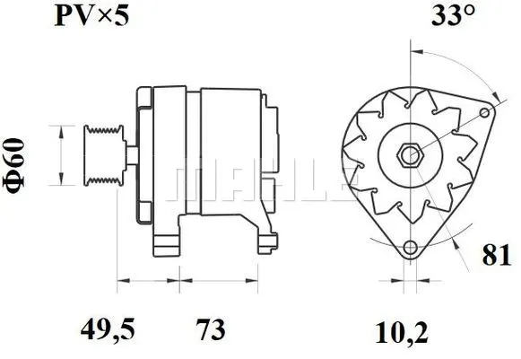 MG 208 KNECHT/MAHLE Генератор (фото 3)