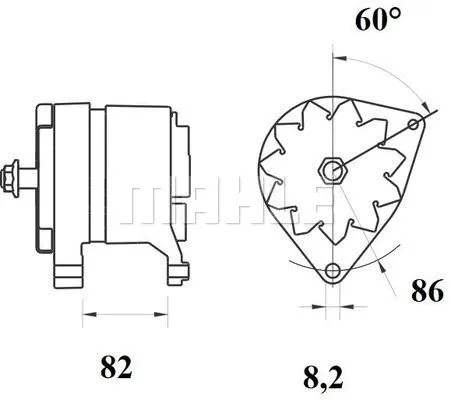 MG 216 KNECHT/MAHLE Генератор (фото 3)